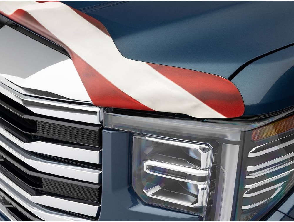 Husky US Flag Bug Shield Hood Protector Fits 2007-2013 Chevy Silverado 1500 1pc