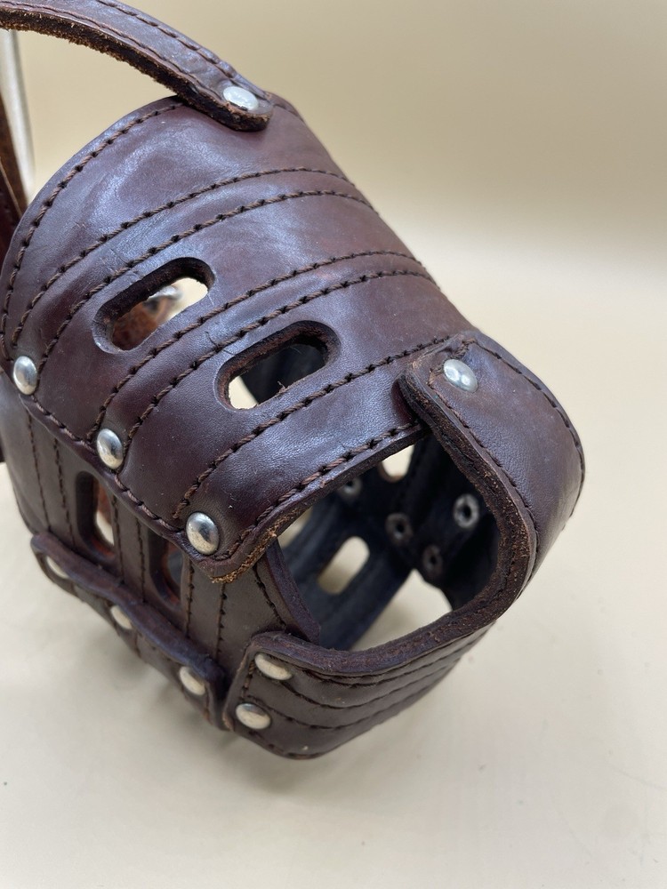 Leather Basket Muzzle For Dogs Am. Staff Large Dog