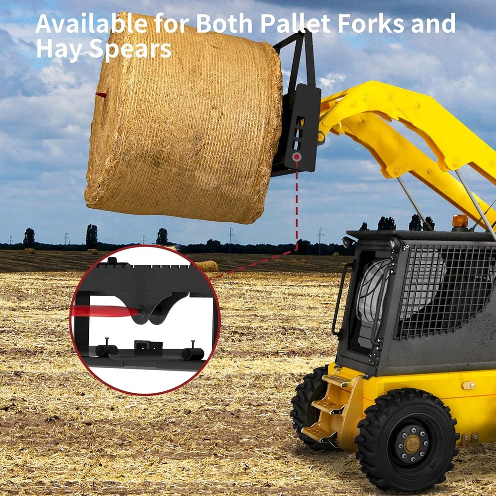 2500 lbs Skid Steer Pallet Fork Attachment, 45" Pallet Fork 42" Fork Blades