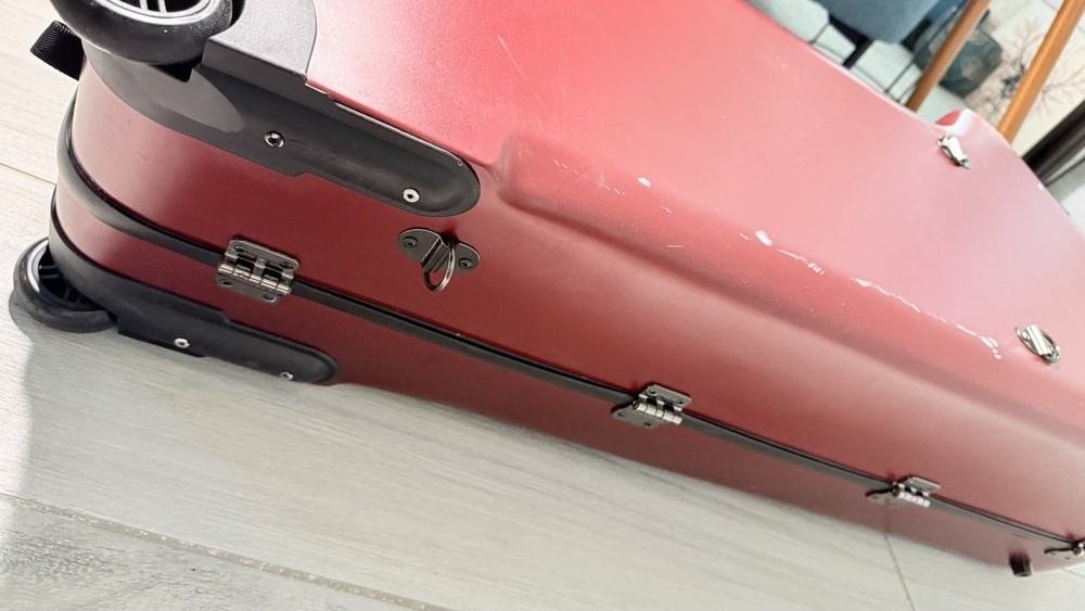 Crossrock Low A Baritone Saxophone Case with Wheels | Polycarbonate Hard Shell