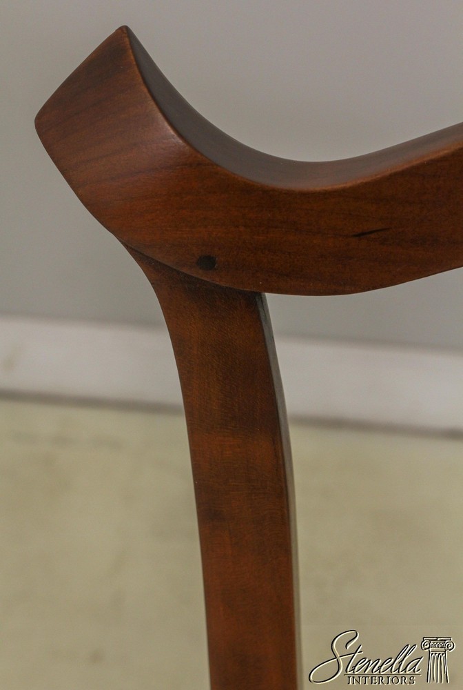 58251: Pair Benchmade Hand Crafted Cherry Chippendale Side Chairs