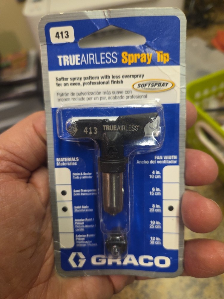 Graco TrueAirless Spray Tip #413 - Semi-Transparent & Solid Stain - 8" Fan Width