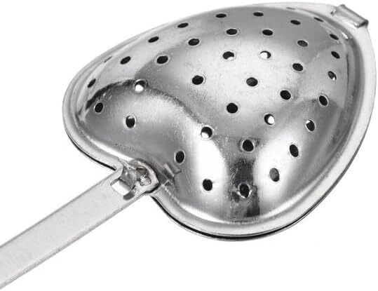 1Pc Silver Tea Strainers for Loose Tea Tea Infuser Heart Shaped Tea Filter Se...