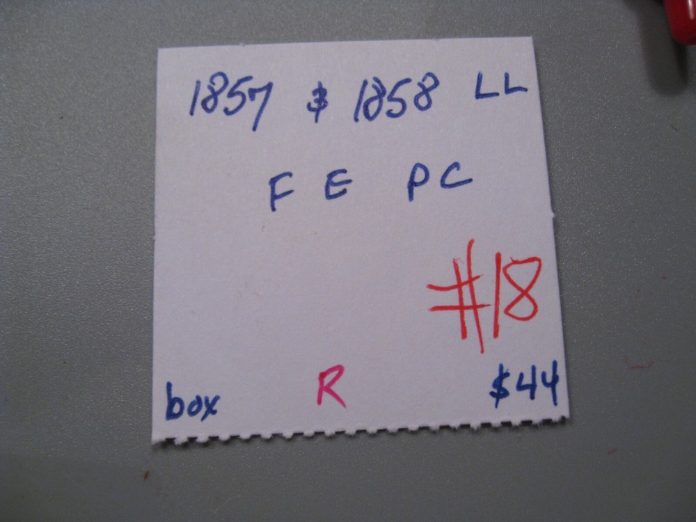 1857 & 1858 LL Flying Eagle Cent Penny. #18