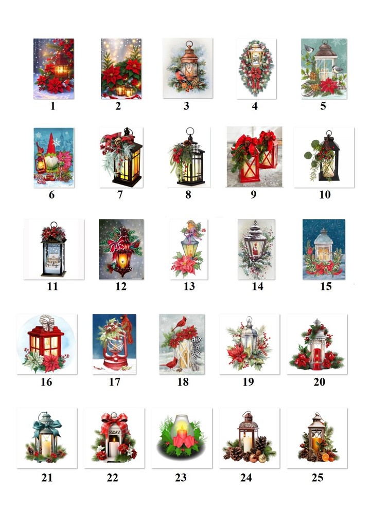 Personalized Address Labels Christmas Lanterns (fa 49)