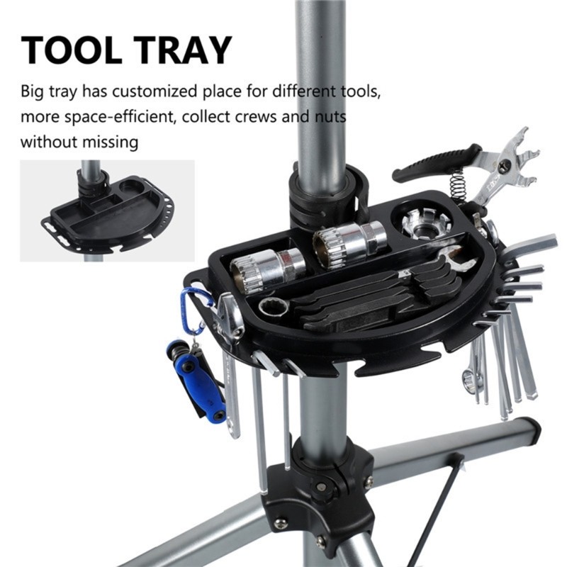 Cycling Tool Tray For Repair Stand Secure Storage With Multiple Compartments