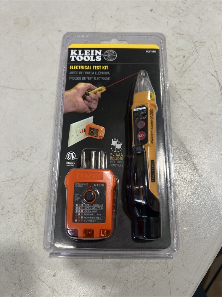 KLEIN TOOLS Electrical Test Kit Dual Range 1000V AC NCVT-5KIT