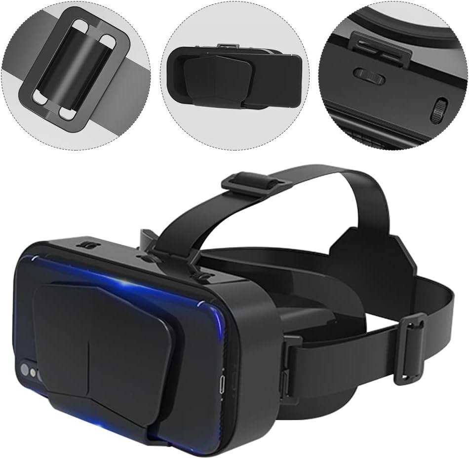 Virtual Reality VR Headset 3D Glasses, VR Headset Support 4.7-7 Inch Version ...