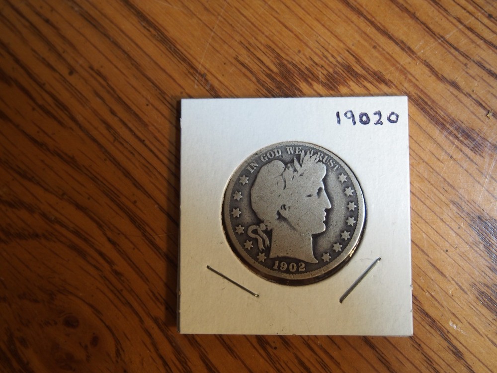 `1902 O Barber Half, good + condition, 90 % silver
