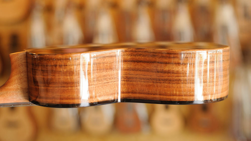 Bright Sun Solid Koa Tenor Ukulele (Wood Inlay)