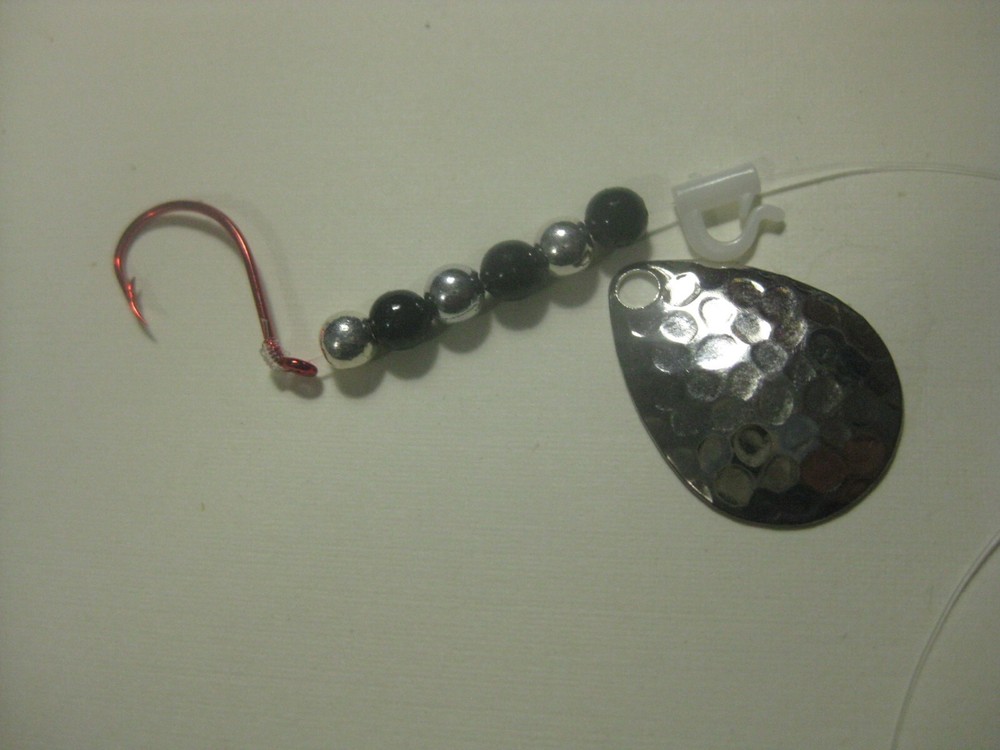 Walleye 1 Hook Spinner Rigs (Hammered Silver)