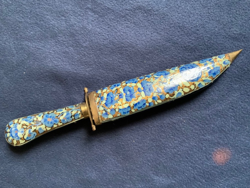 Vintage Dagger Knife with scabbard enamel
