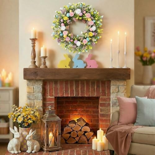 Wreath for Front Door Decorations Egg Door Wreath Decorations, Spring Easter