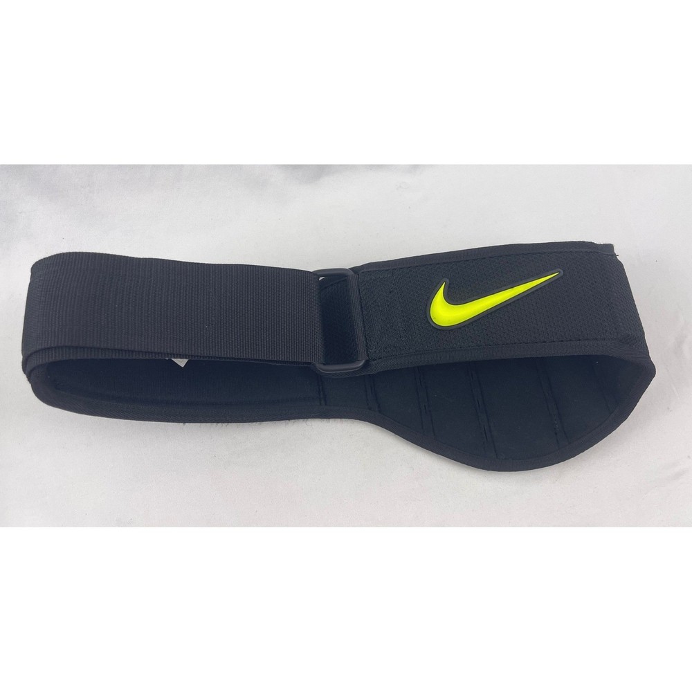 Nike Structured Training Belt Black Volt Neon Yellow Weightlifting Large
