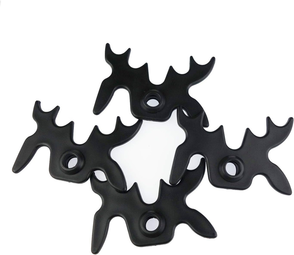 8 Pack Plastic Moosehead Pool Billiard Cue Bridge Head (Black)