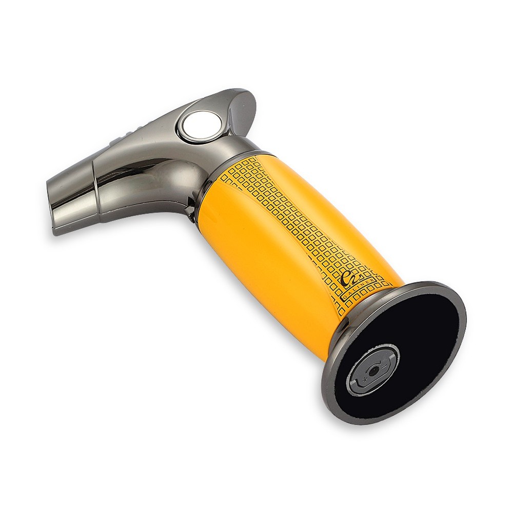 Metal Cigar Lighter Windproof Refillable 1 Jet Flame Torch Gift Box Adjustable