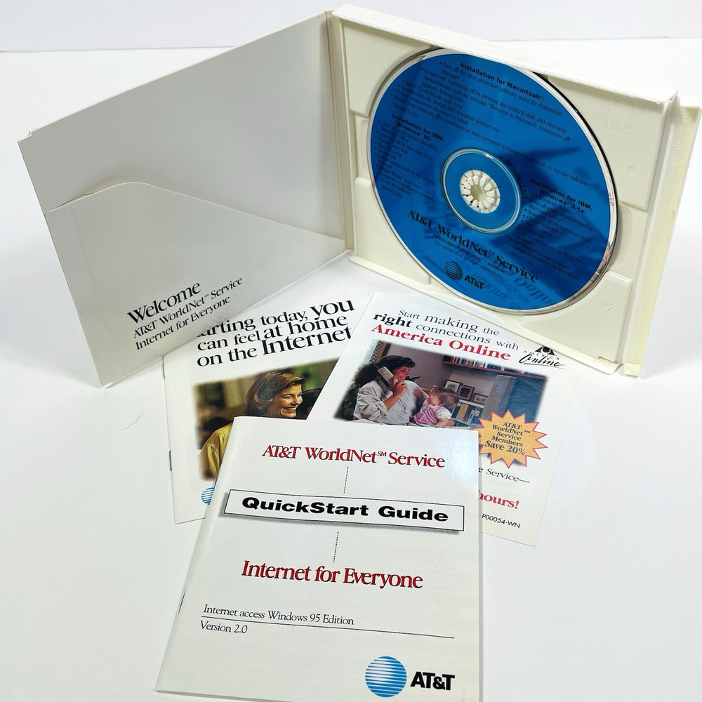 AT&T WorldNet Service CD-ROM Internet access Windows 95/Mac Netscape Navigator