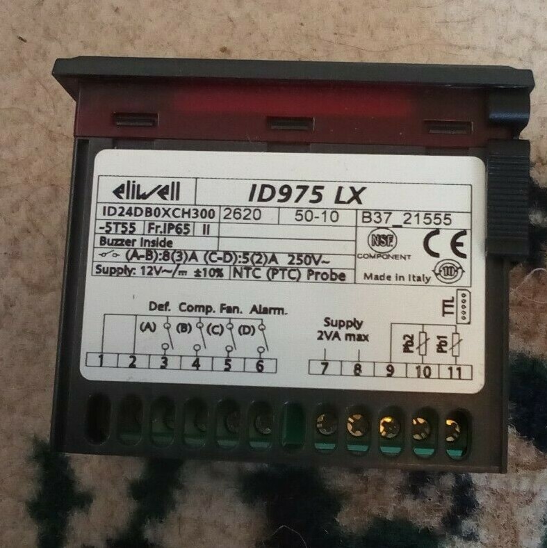 #10   ID 975 LX.  ELECTRICAL CONTROL FOR FORCED FOR REFRIGERATION BUZZER INSIDE 