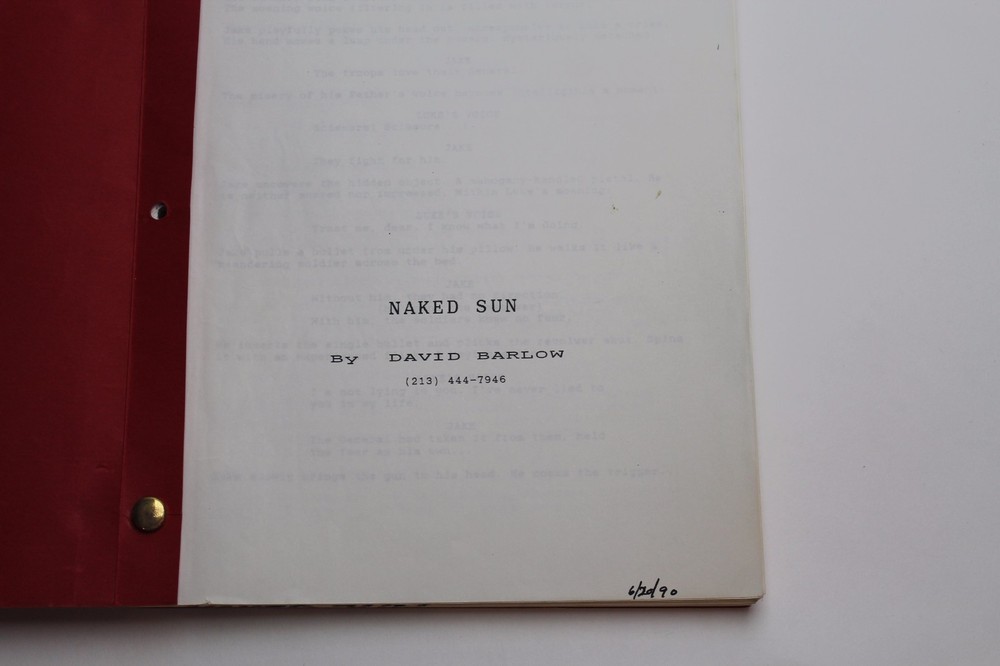 NAKED SUN / David Barlow 1990 Unproduced Screenplay