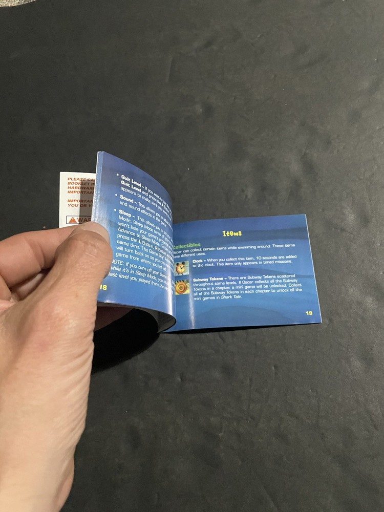 Shark tale gba Manual only