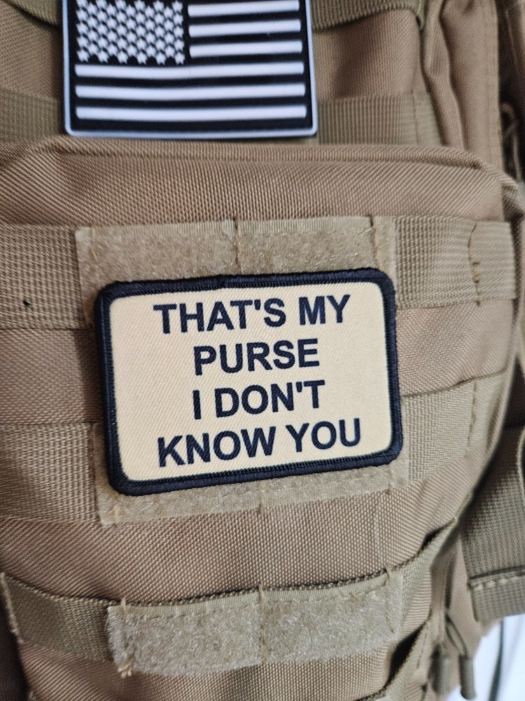 Tan That's my purse meme 2"x3" hook & loop funny patch