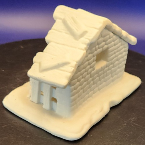 Mini Ceramic 4" Bisque NativityManger Scene