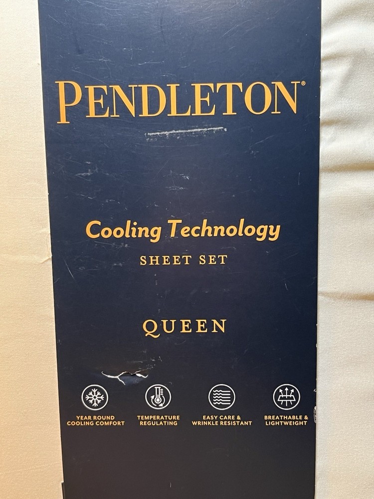 Pendleton Queen Size Cooling Technology Bed Sheet Set Marshmallow Ivory NWT