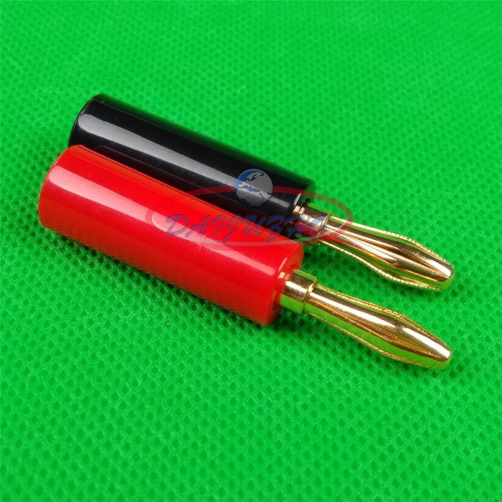 2PCS Banana Plug Connector For Amplifier Speaker Audio Cable/Binding Post