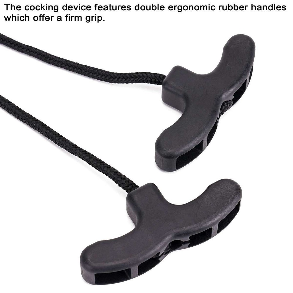 Universal Double Handle Crossbow Rope Cocking Device for Archery Hunting Handle