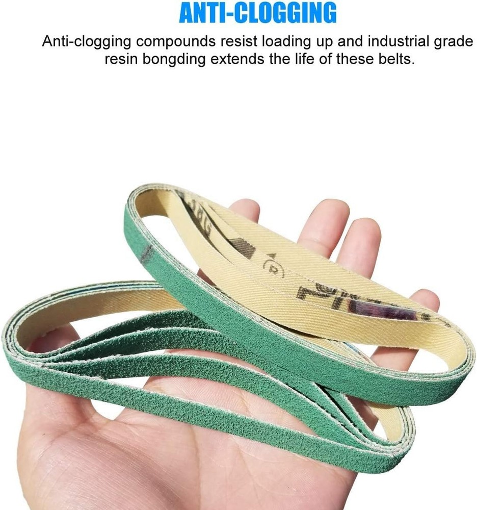 24 Pcs 1/2" X 10" Replacement Belt Kit for Work Sharp Combo Knife Sharpener (Mod