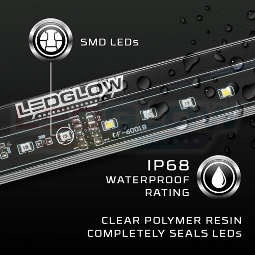 LEDGlow 60" Red Tailgate LED Light Bar w White Reverse for Full Size Trucks