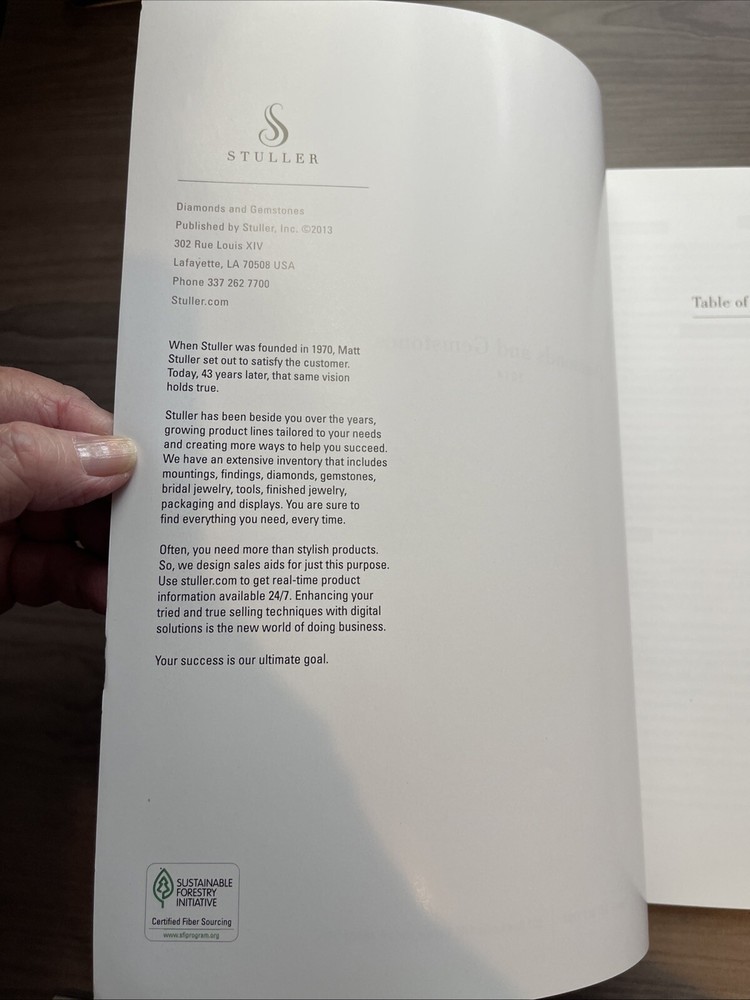 STULLER 2014 "DIAMOND & GEMSTONE" Catalog Book