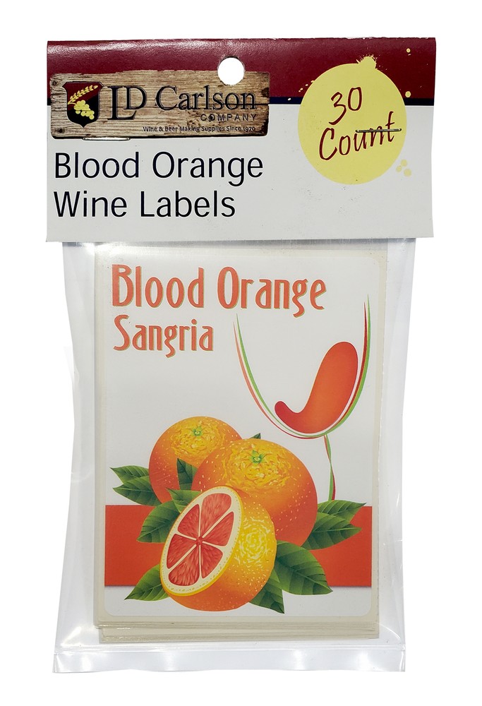 Wine Labels (Blood Orange Sangria) 30 Pack