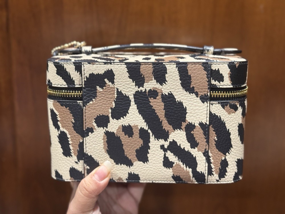 Coach Cosmetic Case With Leopard Print NWT CCF43 In Leopard Multi