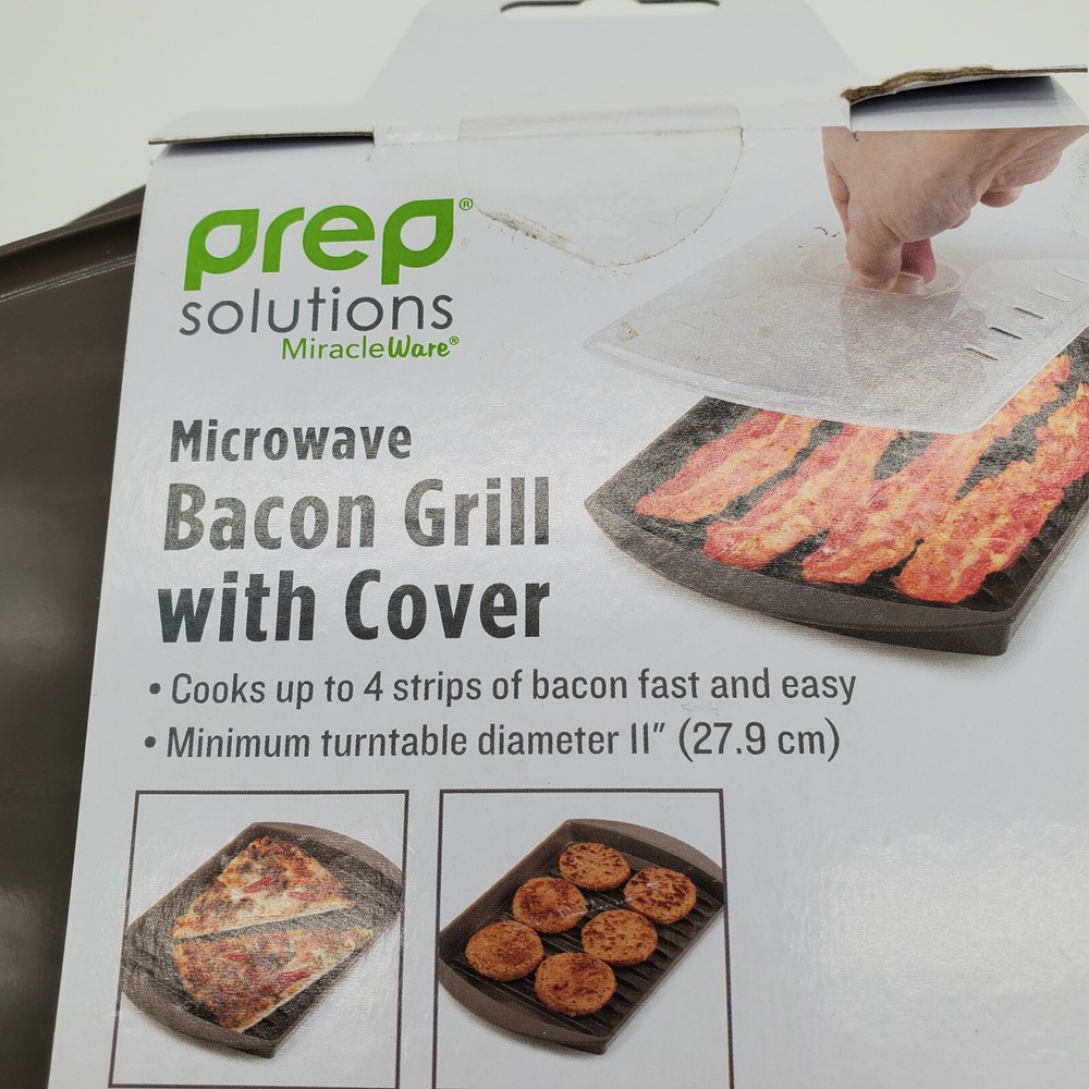 Grey Progressive Prep Solutions Microwave Bacon Grill With Lid One Size
