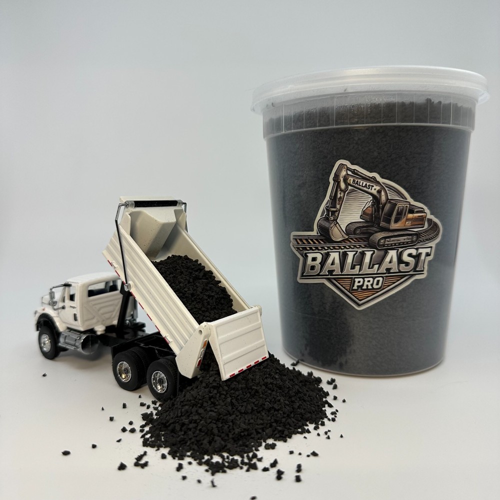 DIECAST CONSTRUCTION MODEL DIORAMA - BLACK COAL / ASPHALT MEDIUM BALLAST