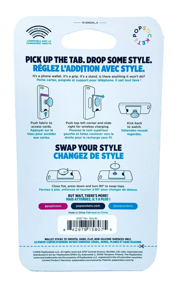 PopSockets Popwallet Plus Disney Mickey Mouse CC ID Holder Pop Wallet Pop Socket