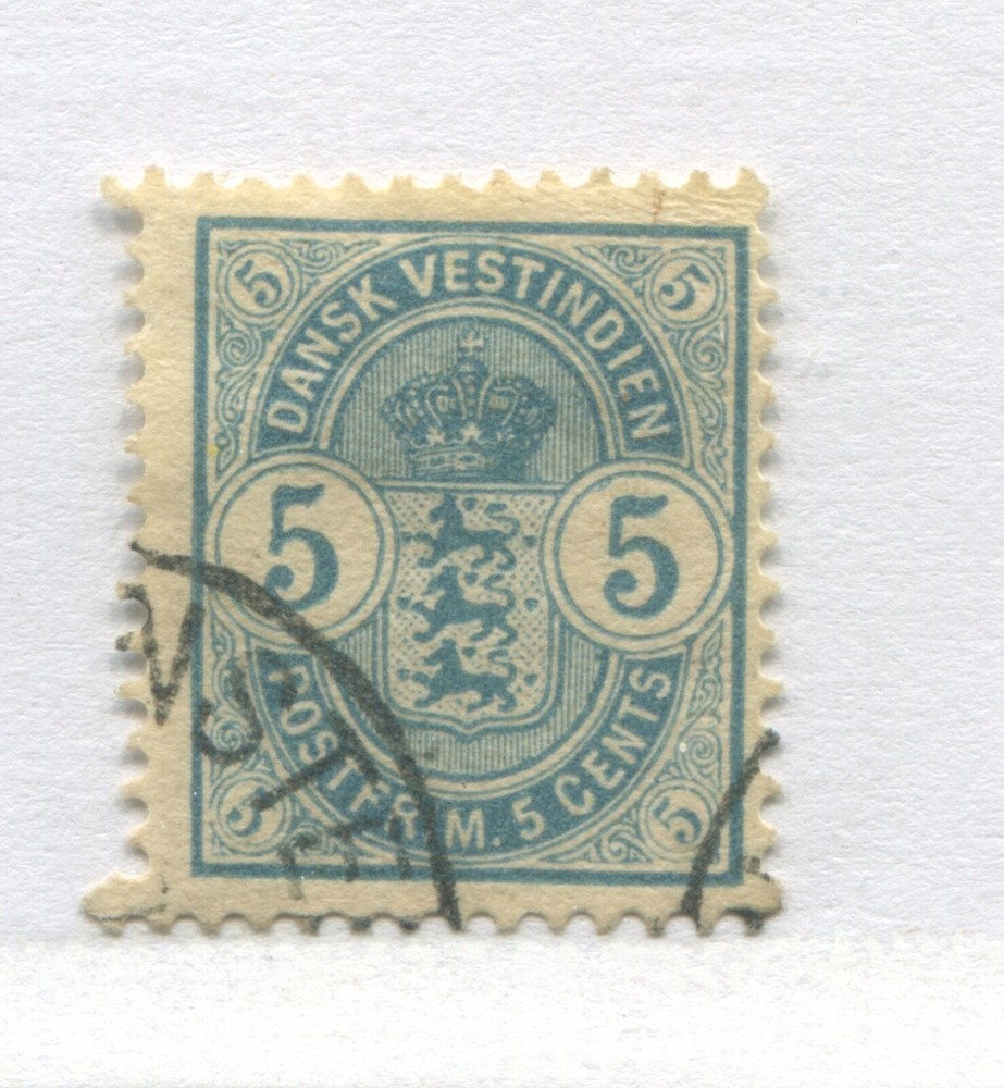 Danish West Indies 1900 5 cents used