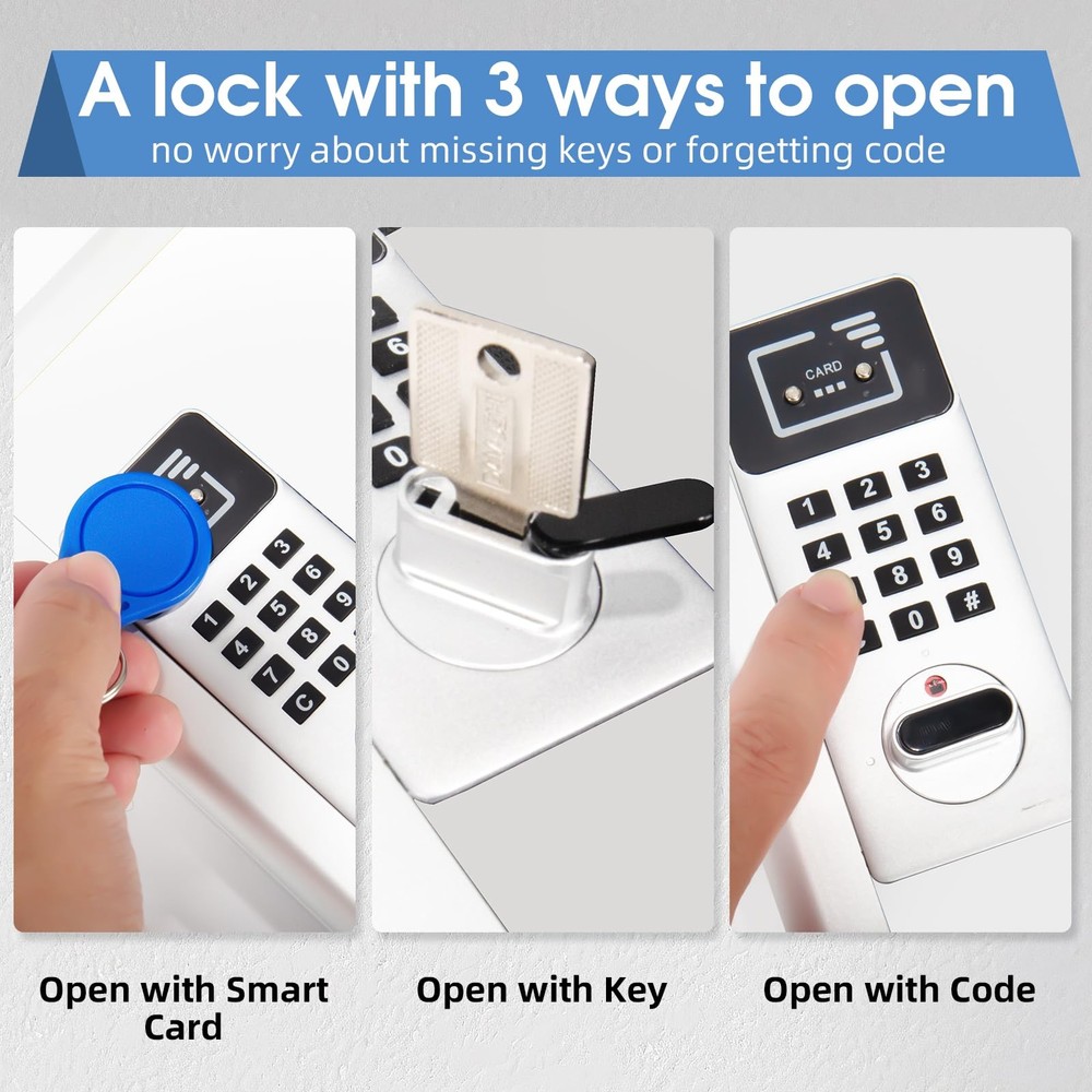 24 Key Box Wall Mount with Code and Key, Key Lock Box with Combination, Key S...