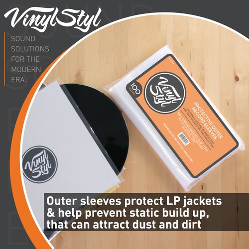Vinyl Styl - Protective Outer Record Sleeves - 100 Count - ACCESSORIES