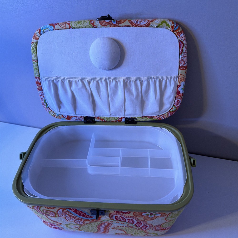 Vintage Sewing Accessory Kit Storage Box