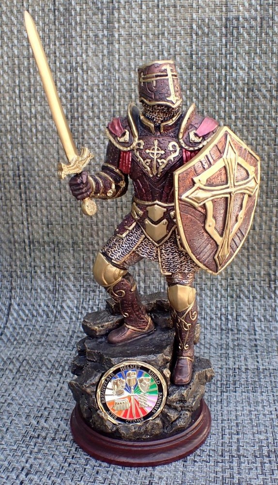 The Lord's Strength Sculpture With Challenge Coins