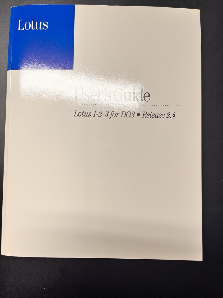 Lotus 123 Spreadsheet Software DOS Version 2.4 Vintage 1991 Opened