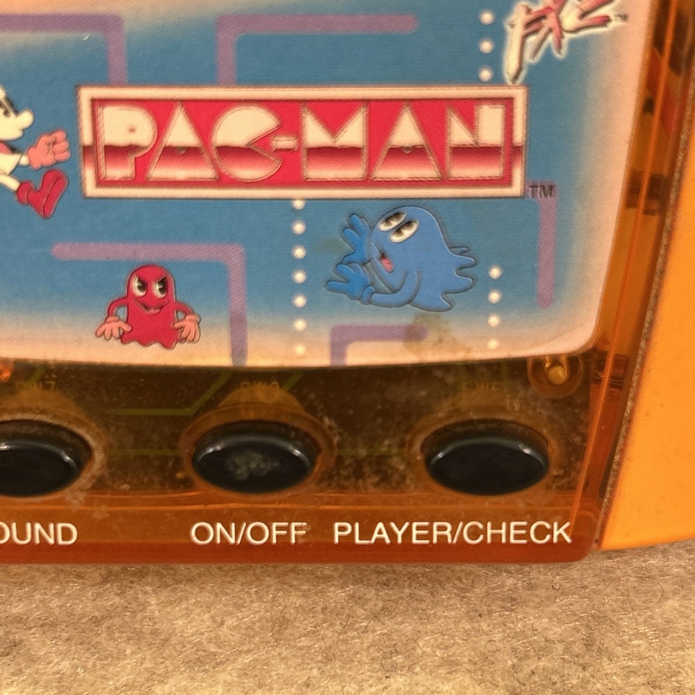 2000 MGA Handheld Pac-Man Translucent Orange Tested Works
