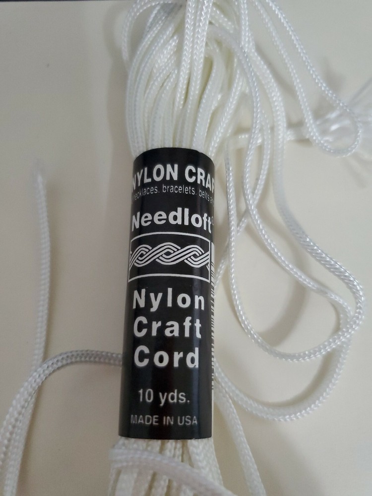 Needleloft Craft Cord - Solid White - 10 Yards - New