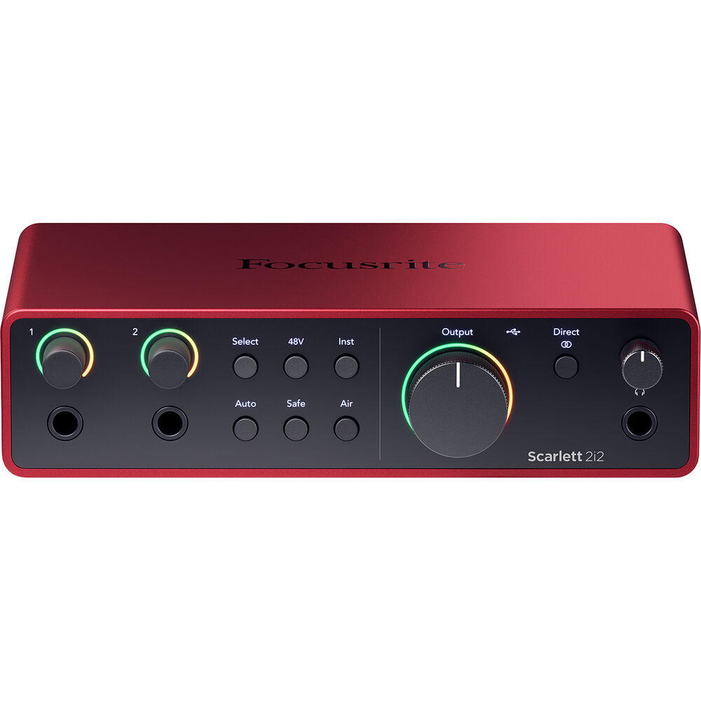 Focusrite Scarlett 2i2 USB-C Audio Interface 4th Gen w/ Microphone KIT & Cable