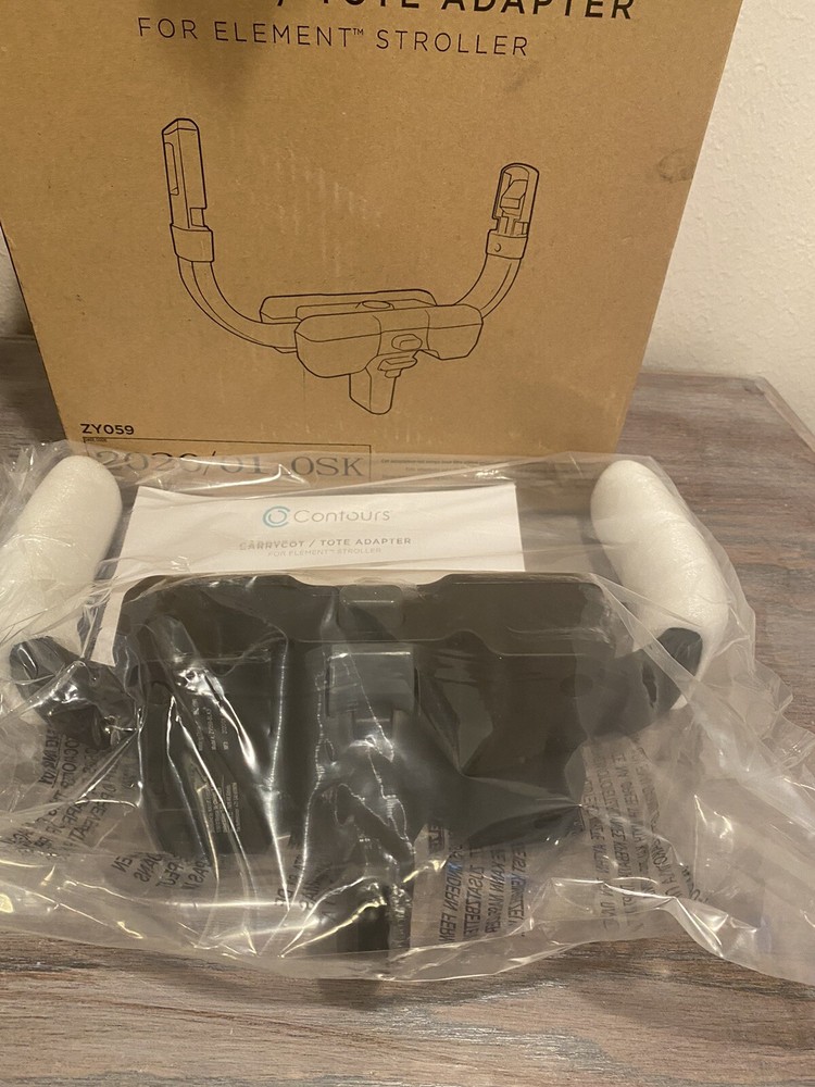 CONTOURS Carrycot/Tote ADAPTER FOR ELEMENTS STROLLER NEW BLACK