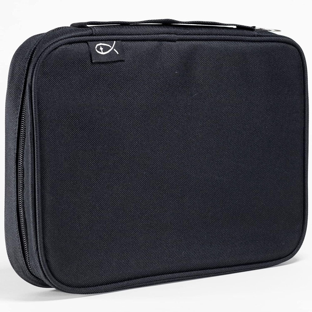 Extra Large Black Canvas Bible Case Organizing Pockets Stylish And Durable