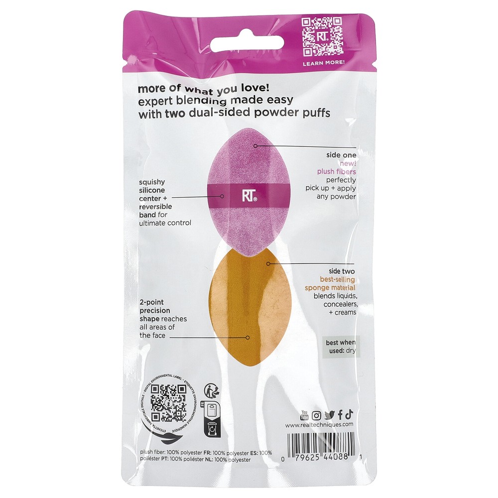 Miracle 2-in-1 Powder Puff Duo, 2 Pack