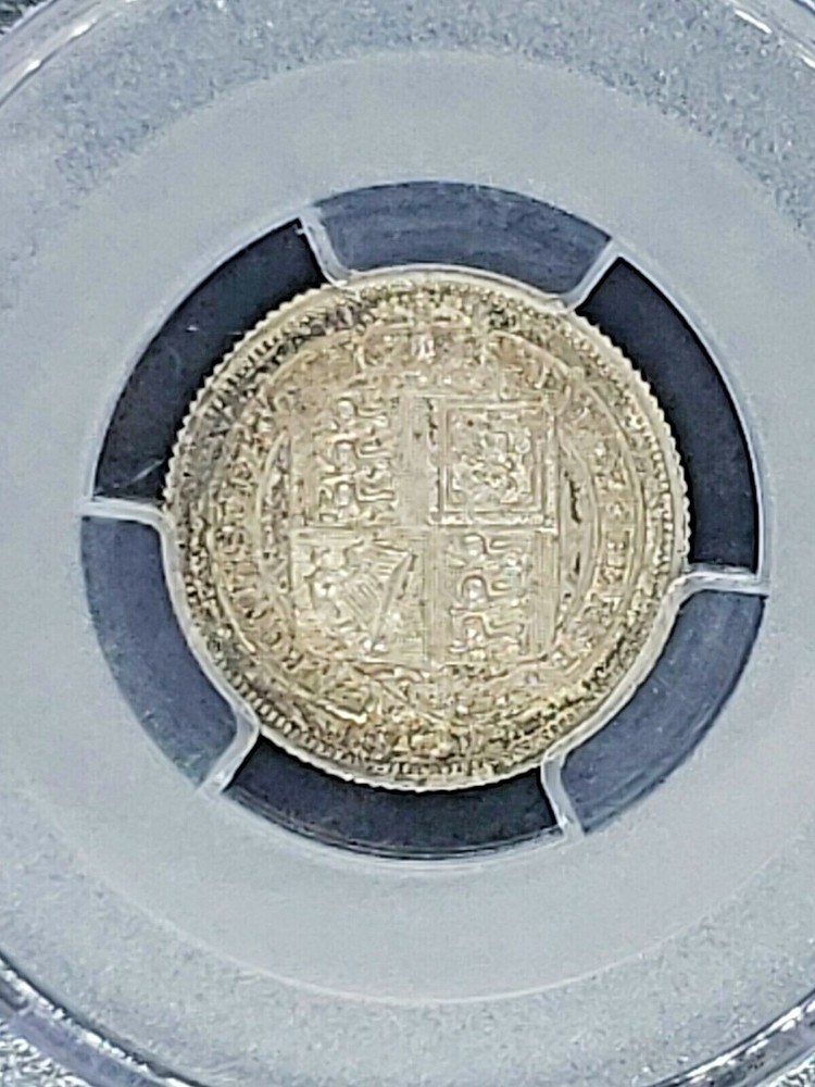 1887 Great Britain 6 Pence Shield Rev - PCGS MS64